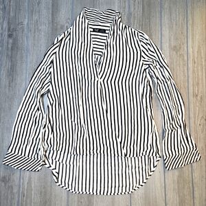 Zara TRF Collections Long Sleeves Women’s Top Size Extra Small Black/white